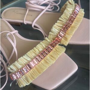 ANTHROPOLOGIE Embellished
Tie Up Sandals